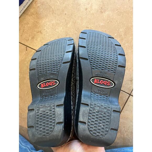 Klogs Naples Python Print Clogs Women 6.5 Leather Slip Resistant Nurse Dental - Picture 5 of 9